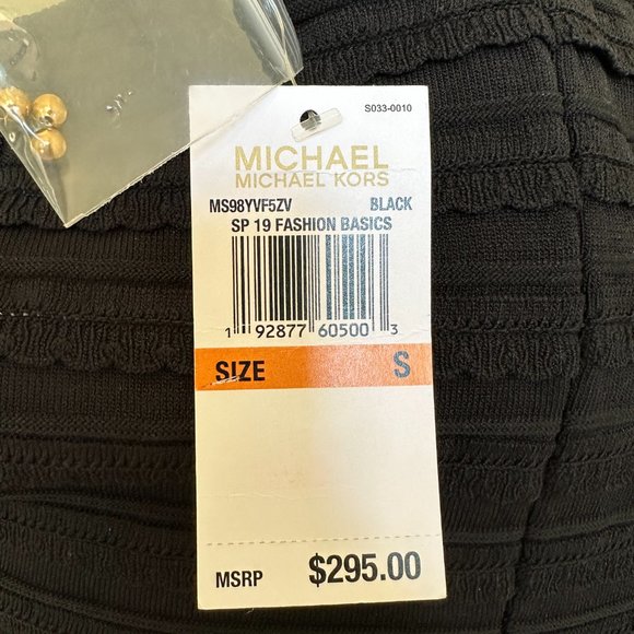 MICHAEL KORS LITTLE BLACK DRESS WITH GOLD BEADS - SZ SMALL - NEW WITH TAGS - Picture 10 of 10